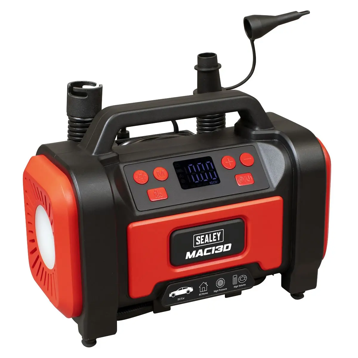 Sealey Tyre Inflator & High-Volume Air Pump 12V/230V AC