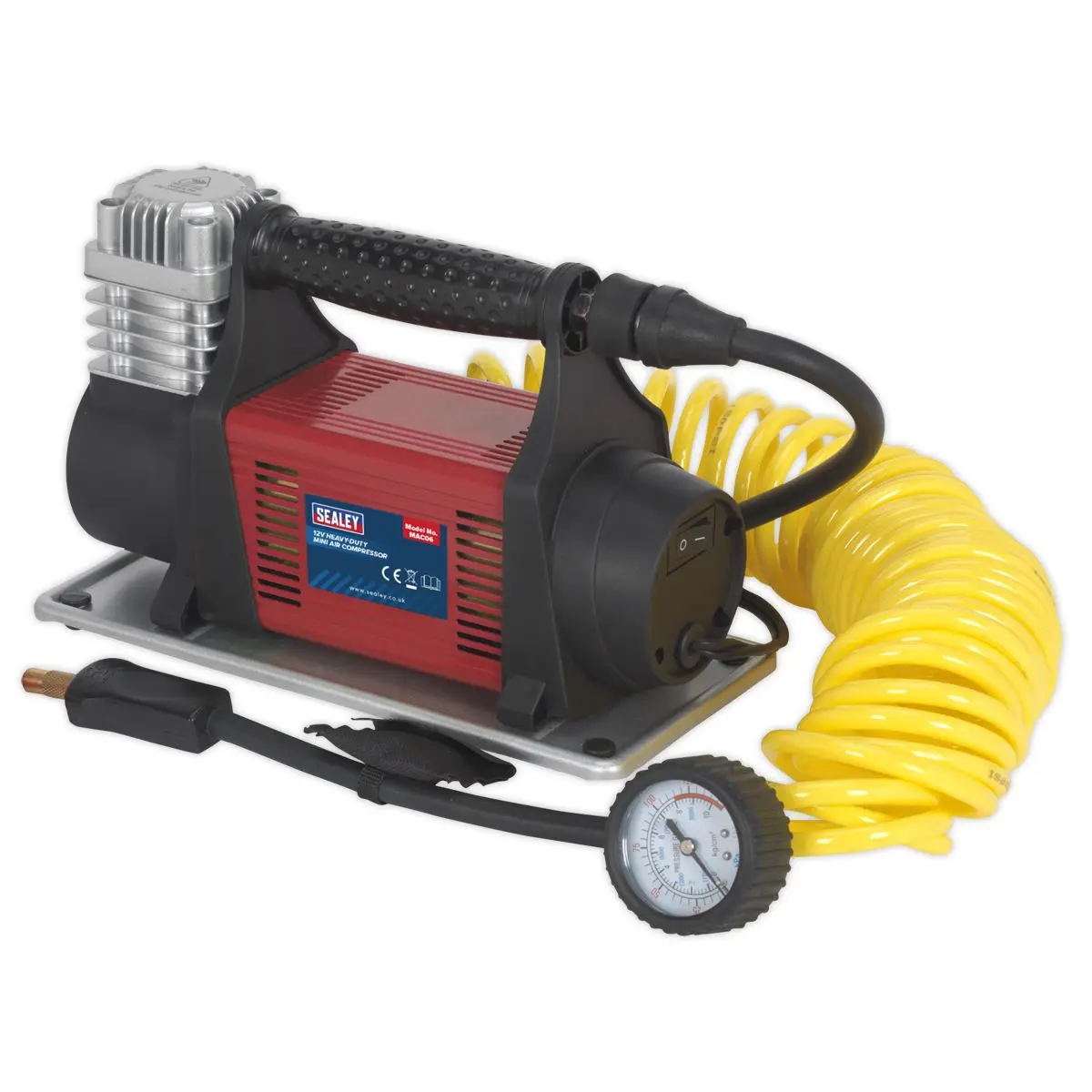Sealey Tyre Inflator/Mini Air Compressor 12V Heavy-Duty - Image 6