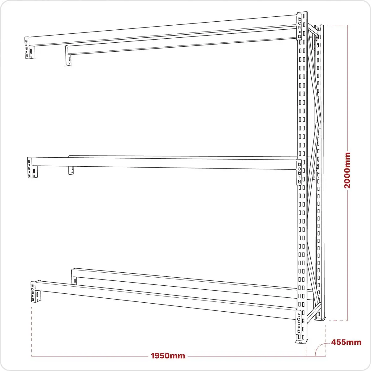 Sealey Tyre Rack Extension Two Level 200kg Capacity Per Level - Image 2