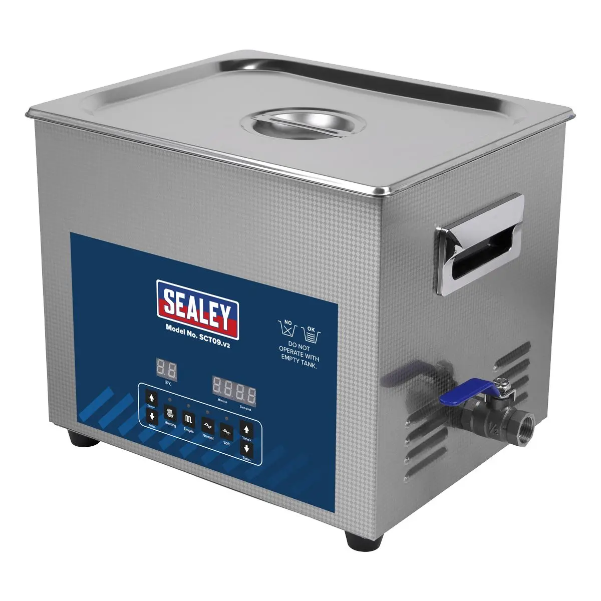 Sealey Ultrasonic Parts Cleaning Tank 9L - Image 4