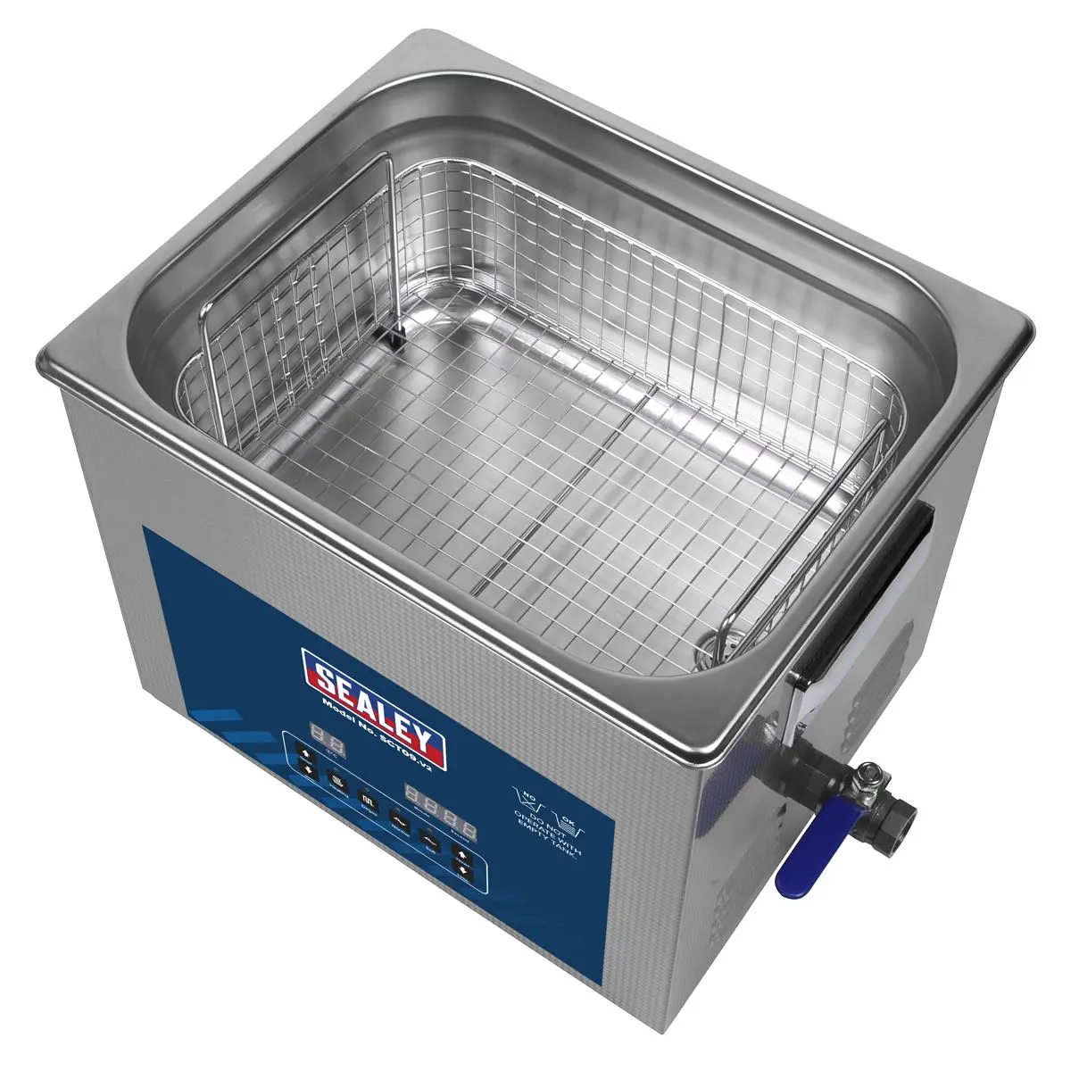 Sealey Ultrasonic Parts Cleaning Tank 9L - Image 6