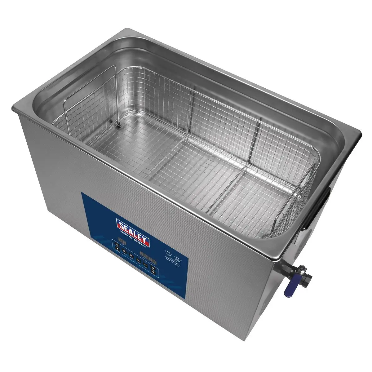 Sealey Ultrasonic Parts Cleaning Tank 27L - Image 3