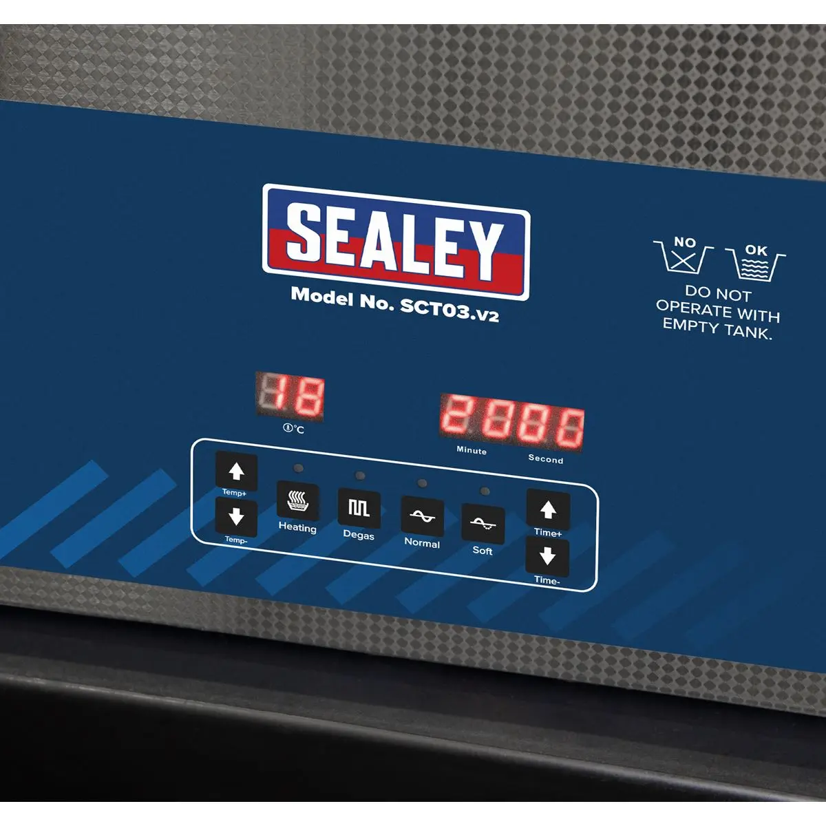 Sealey Ultrasonic Parts Cleaning Tank 3L - Image 3
