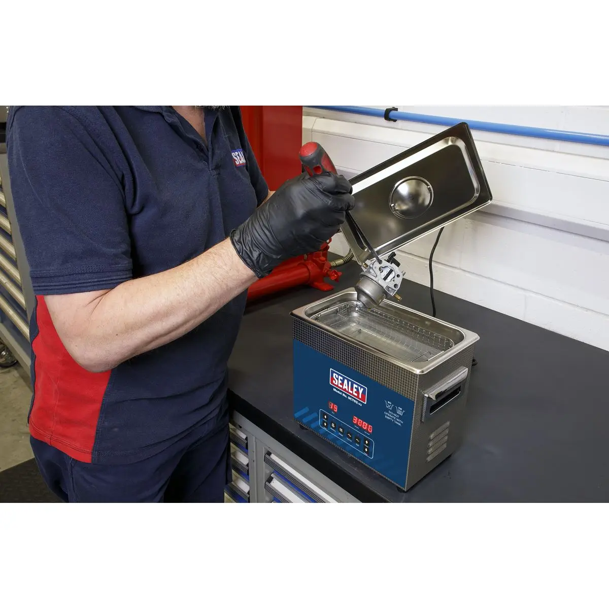 Sealey Ultrasonic Parts Cleaning Tank 3L - Image 4