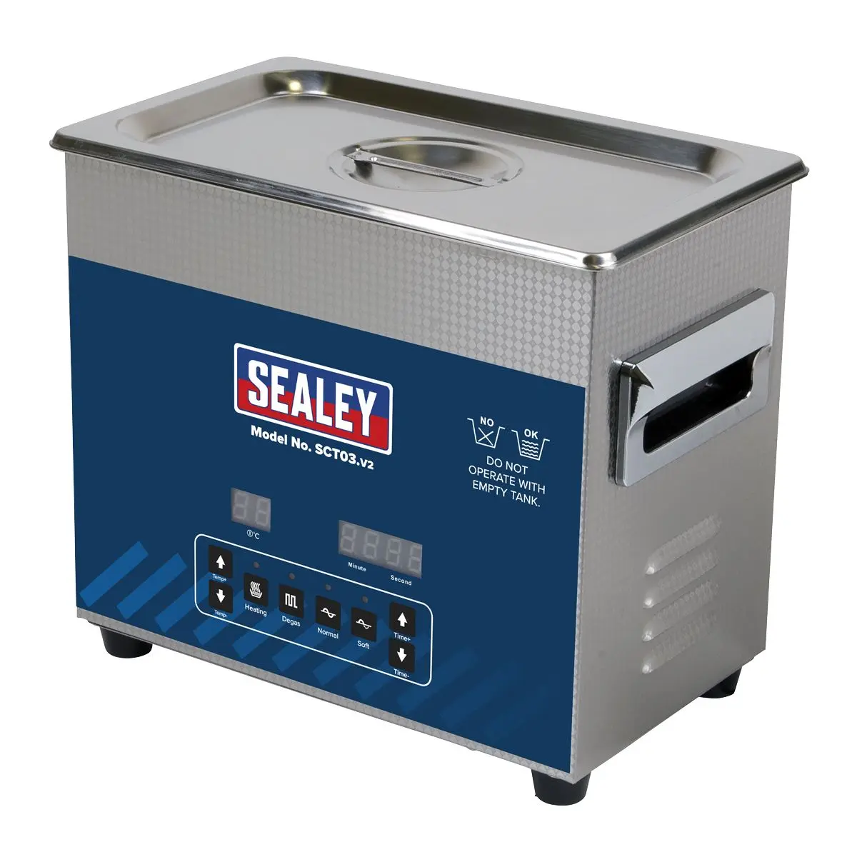 Sealey Ultrasonic Parts Cleaning Tank 3L - Image 7
