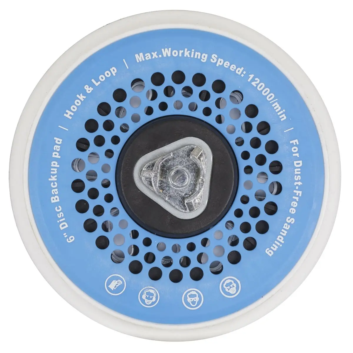 Sealey Universal Dust-Free Stick-On DA Backing Pad Ø150mm x 5/16"UNF & M8 - Image 4
