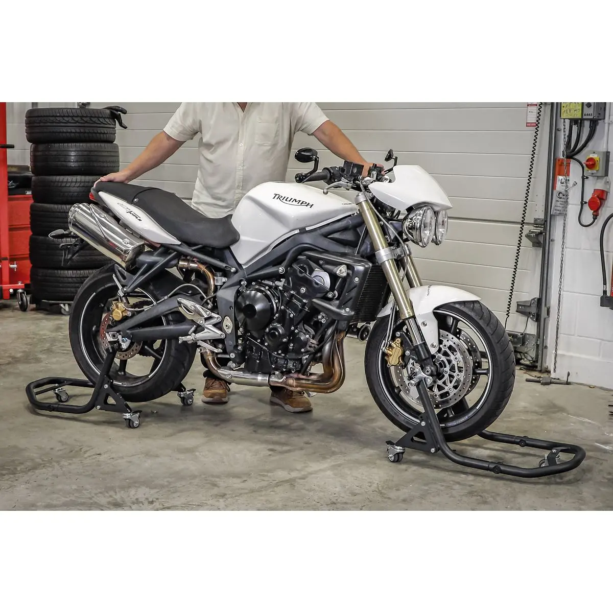 Sealey Universal Rear Paddock Stand 360° Floating - Image 7