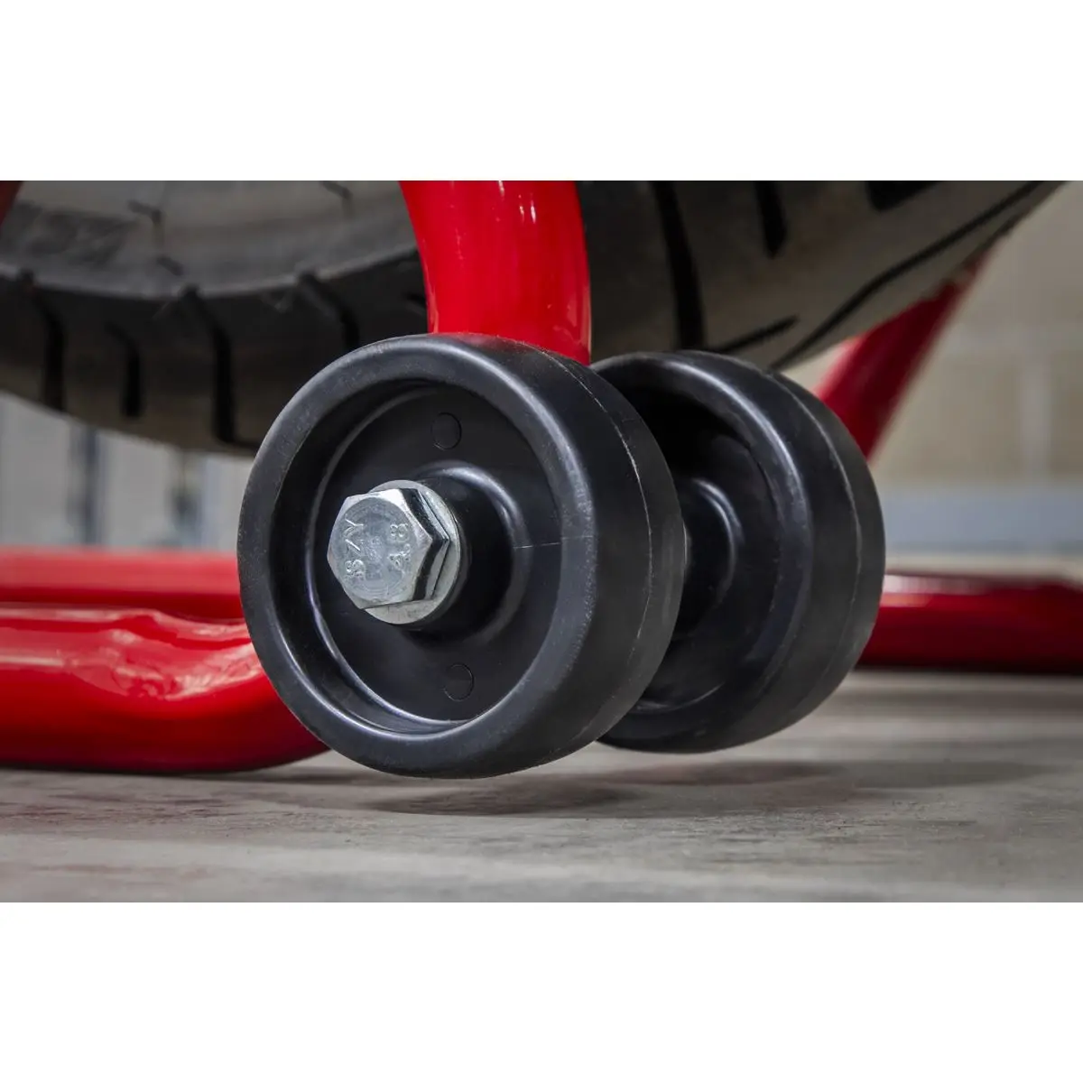 Sealey Universal Rear Paddock Stand with Rubber Supports - Image 8