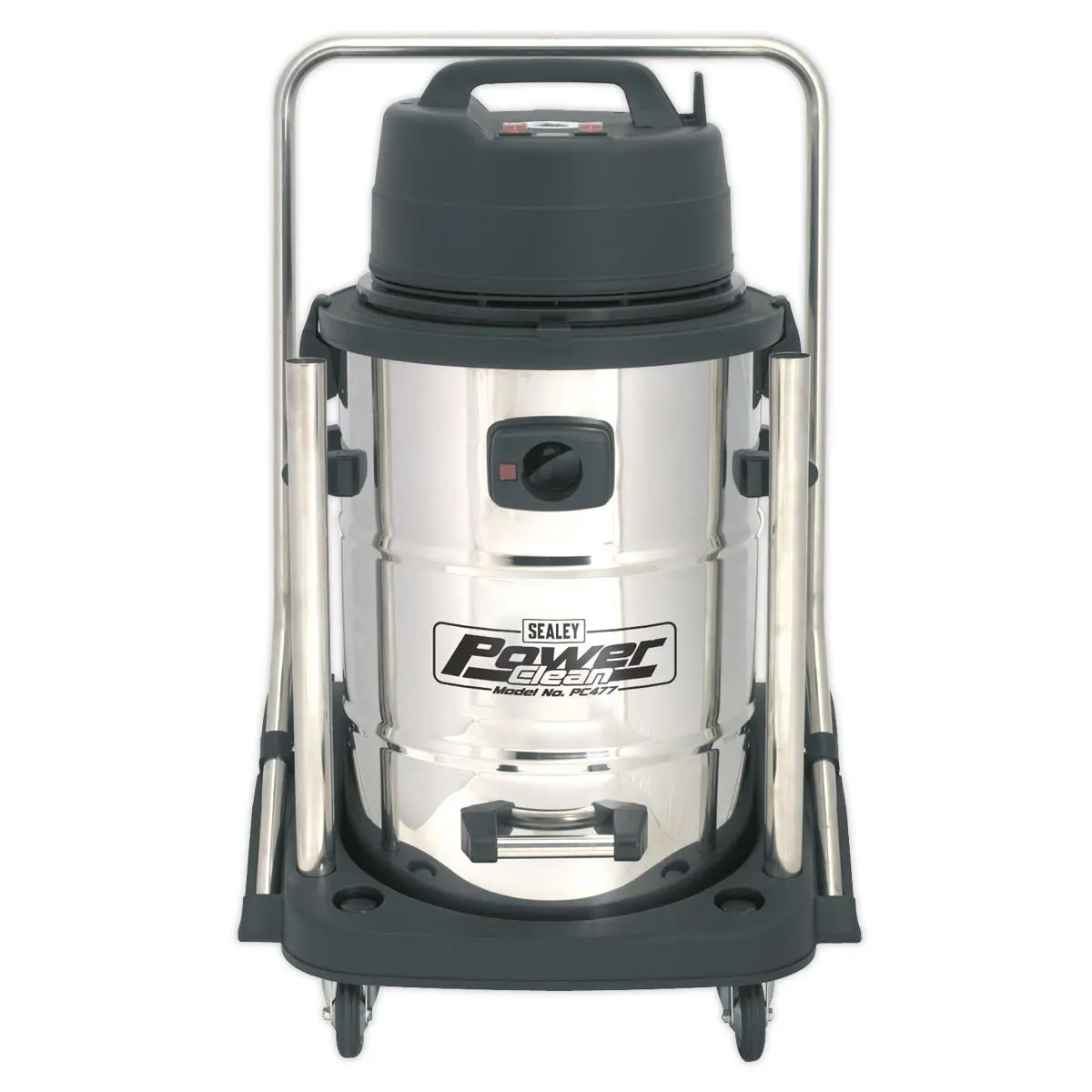 Sealey Vacuum Cleaner Industrial Wet & Dry 77L Stainless Steel Drum with Swivel Emptying 2400W - Image 7