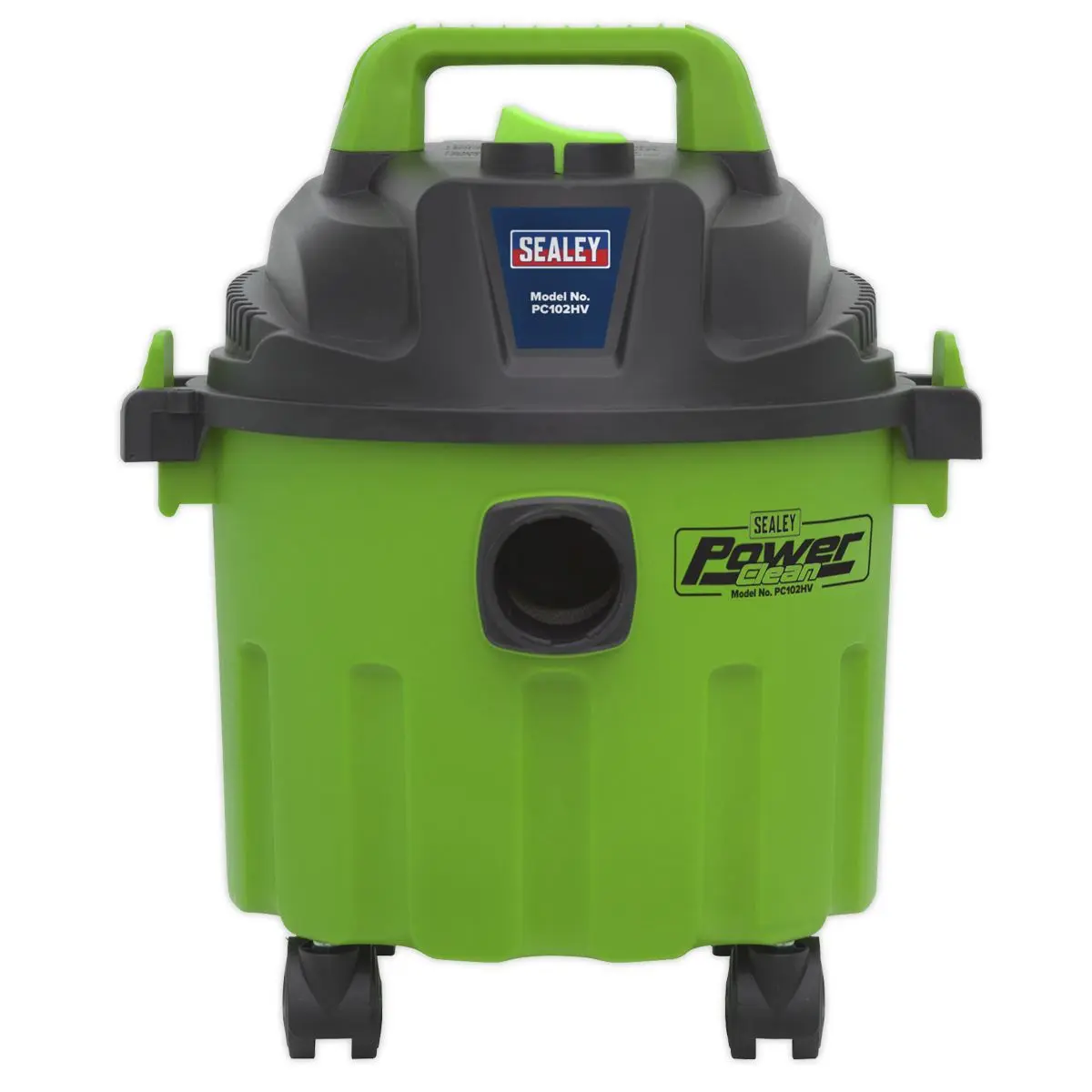 Sealey Vacuum Cleaner Wet and Dry 10L 1000W 230V Hi Vis Green - Image 3
