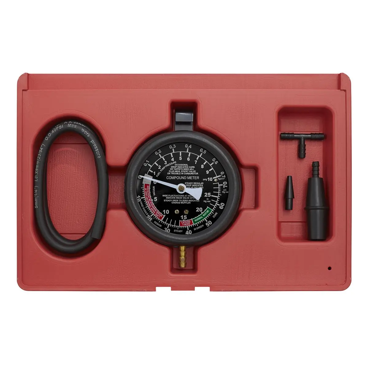 Sealey Vacuum & Fuel Pump Pressure Test Gauge Set - Image 2