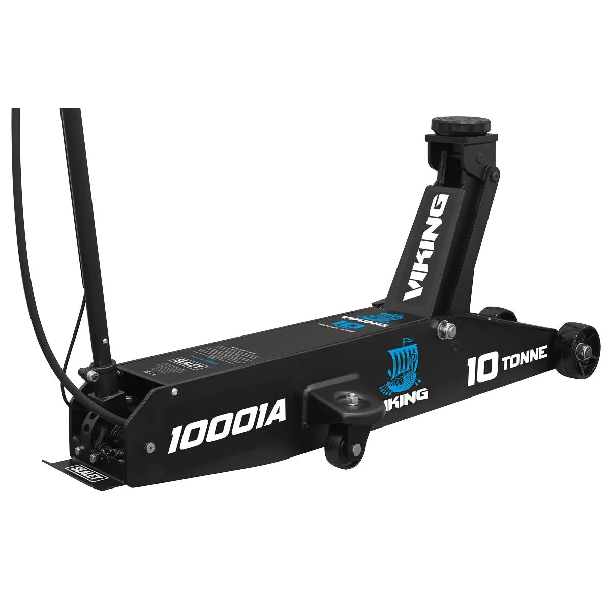 Sealey Viking Professional Long Reach Air/Manual Operation Trolley Jack with Rocket Lift 10 Tonne