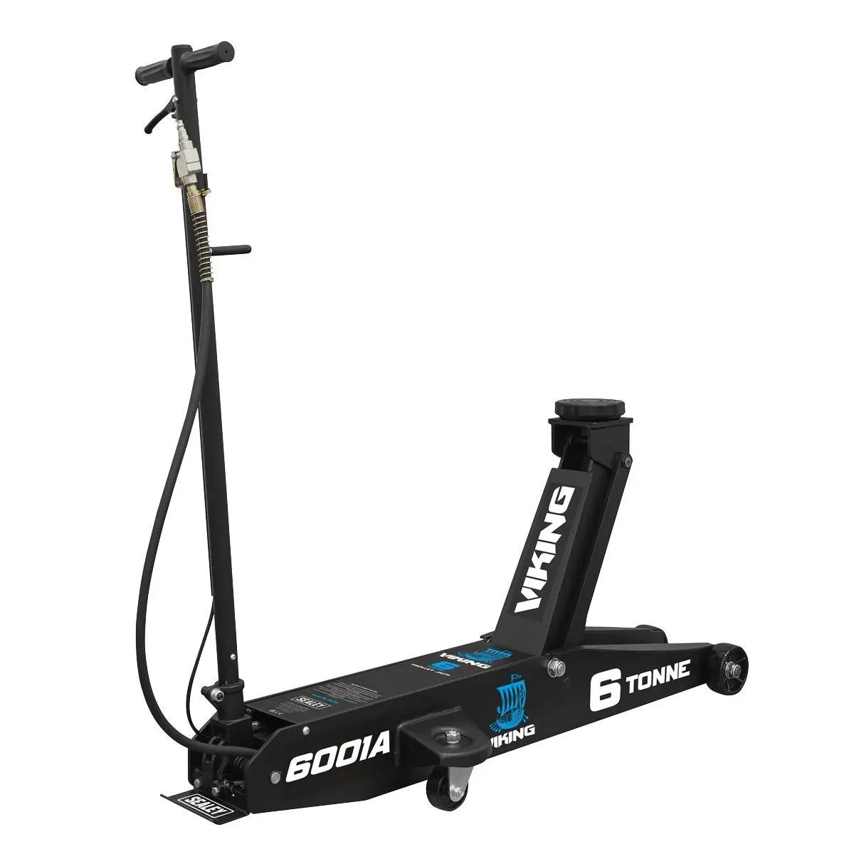 Sealey Viking Professional Long Reach Air/Manual Operation Trolley Jack with Rocket Lift 6 Tonne - Image 2