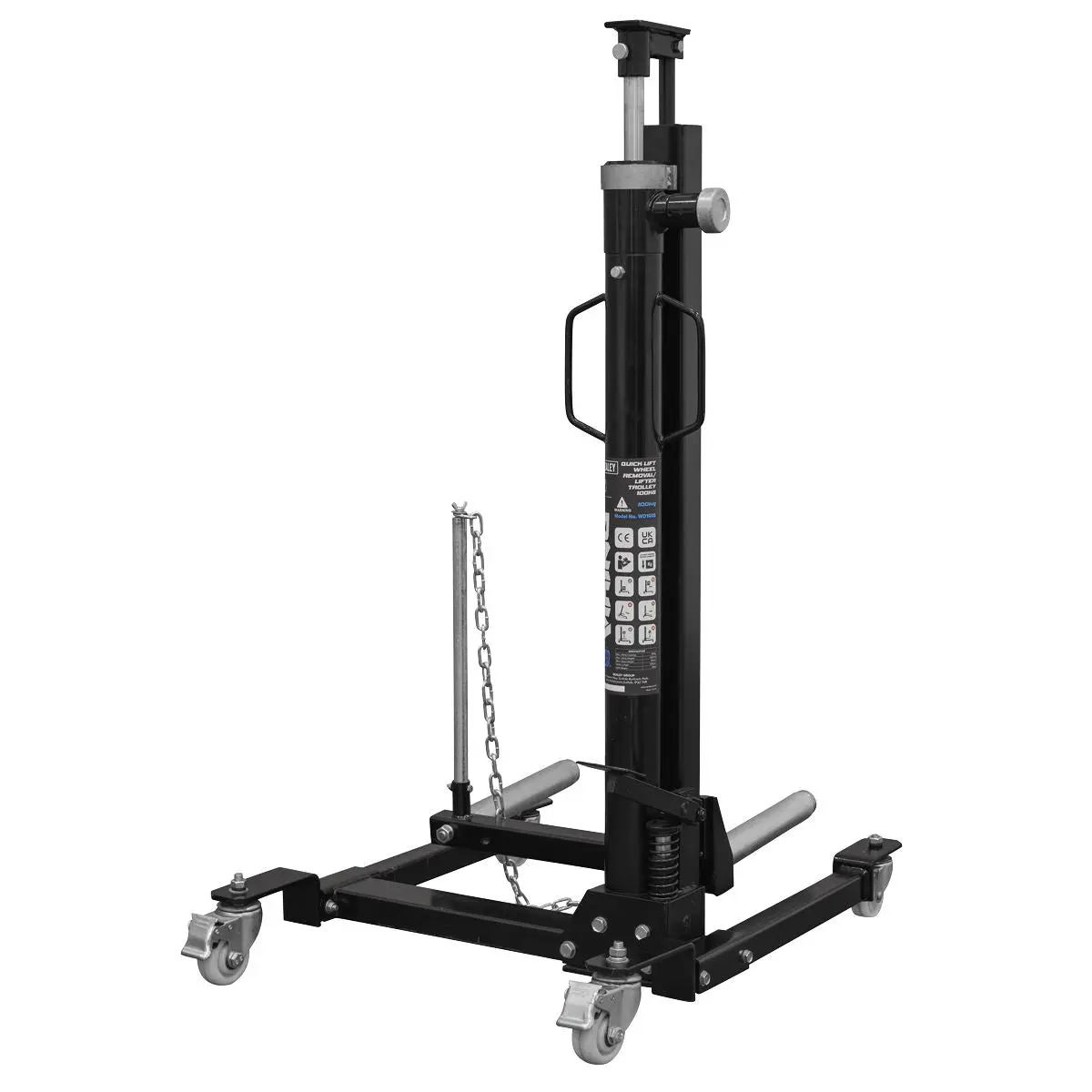 Sealey Viking Quick Lift Wheel Removal/Lifter Trolley 100kg Capacity - Image 4