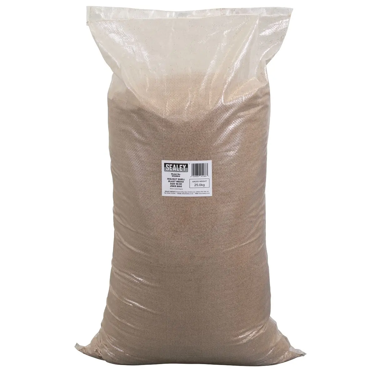 Sealey Walnut Shell Blast Media - Size 16/30 - 25kg Bag - Image 3