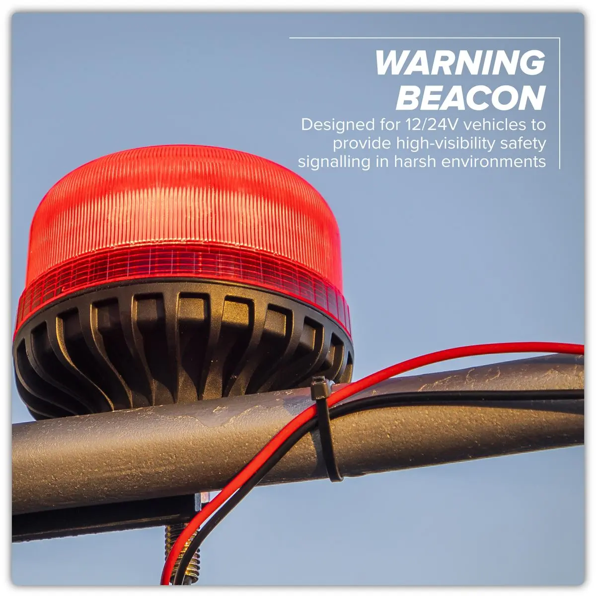 Sealey Warning Beacon SMD LED 12/24V 12mm Bolt Fixing - Red - Image 9