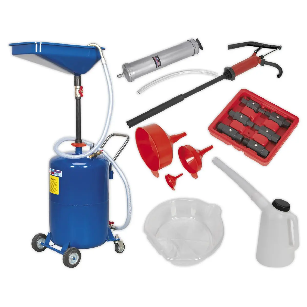 Sealey Waste Oil Drainer 65L Air Discharge - Image 6