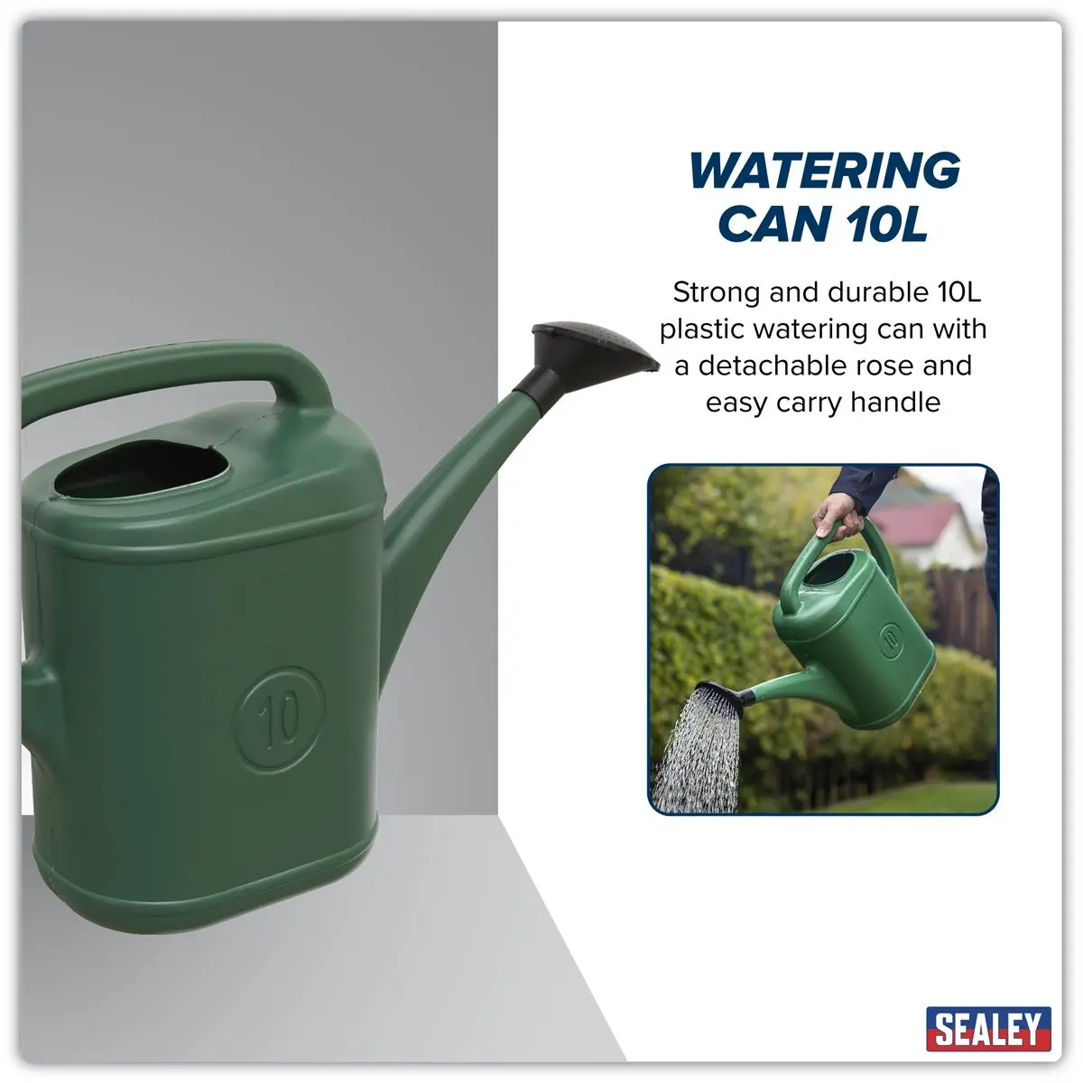Sealey Plastic Watering Can 10L - Image 2