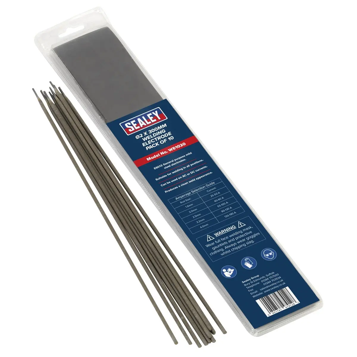 Sealey Welding Electrode Ø2 x 300mm Pack of 10 - Image 3