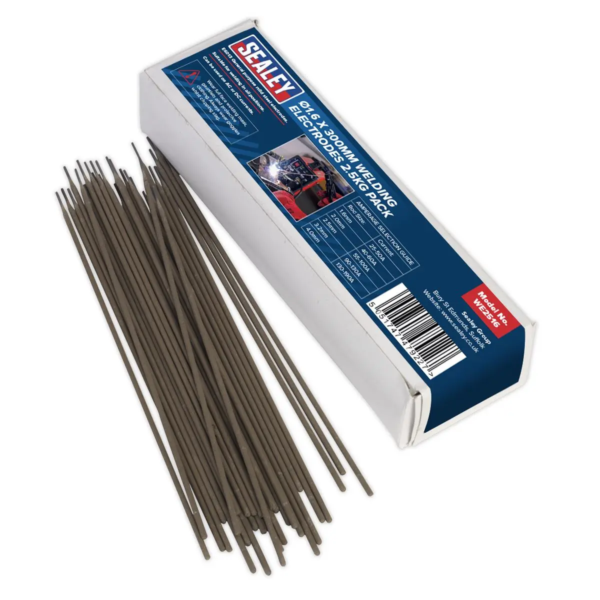 Sealey Welding Electrodes Ø1.6 x 300mm 2.5kg Pack