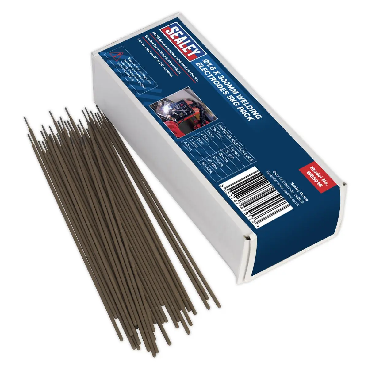 Sealey Welding Electrodes Ø1.6 x 300mm 5kg Pack