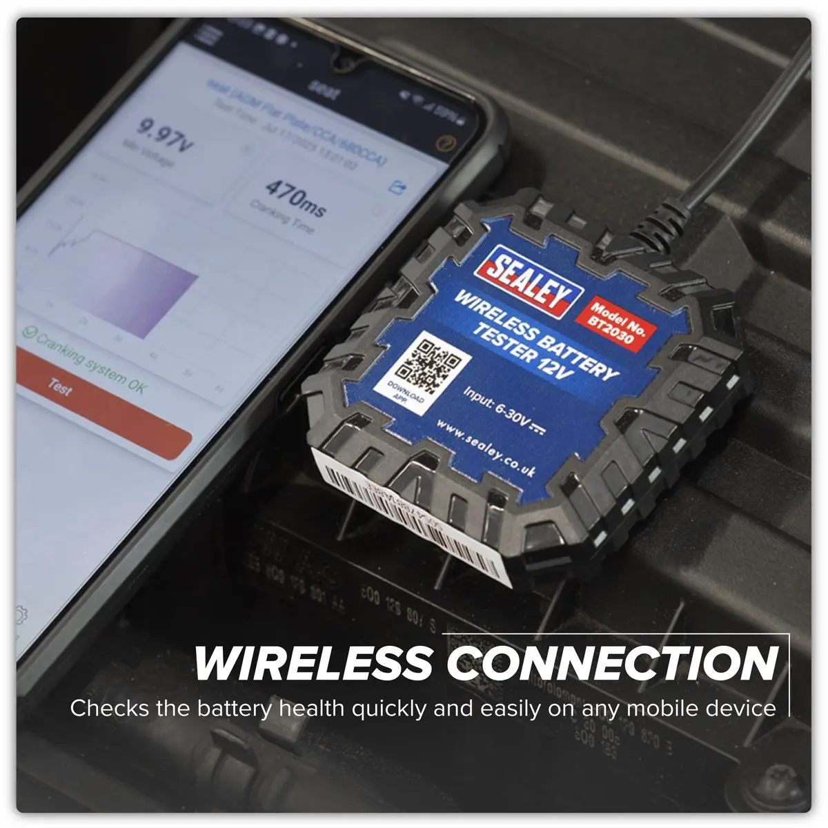 Sealey Wireless Battery Tester 12V - Image 7