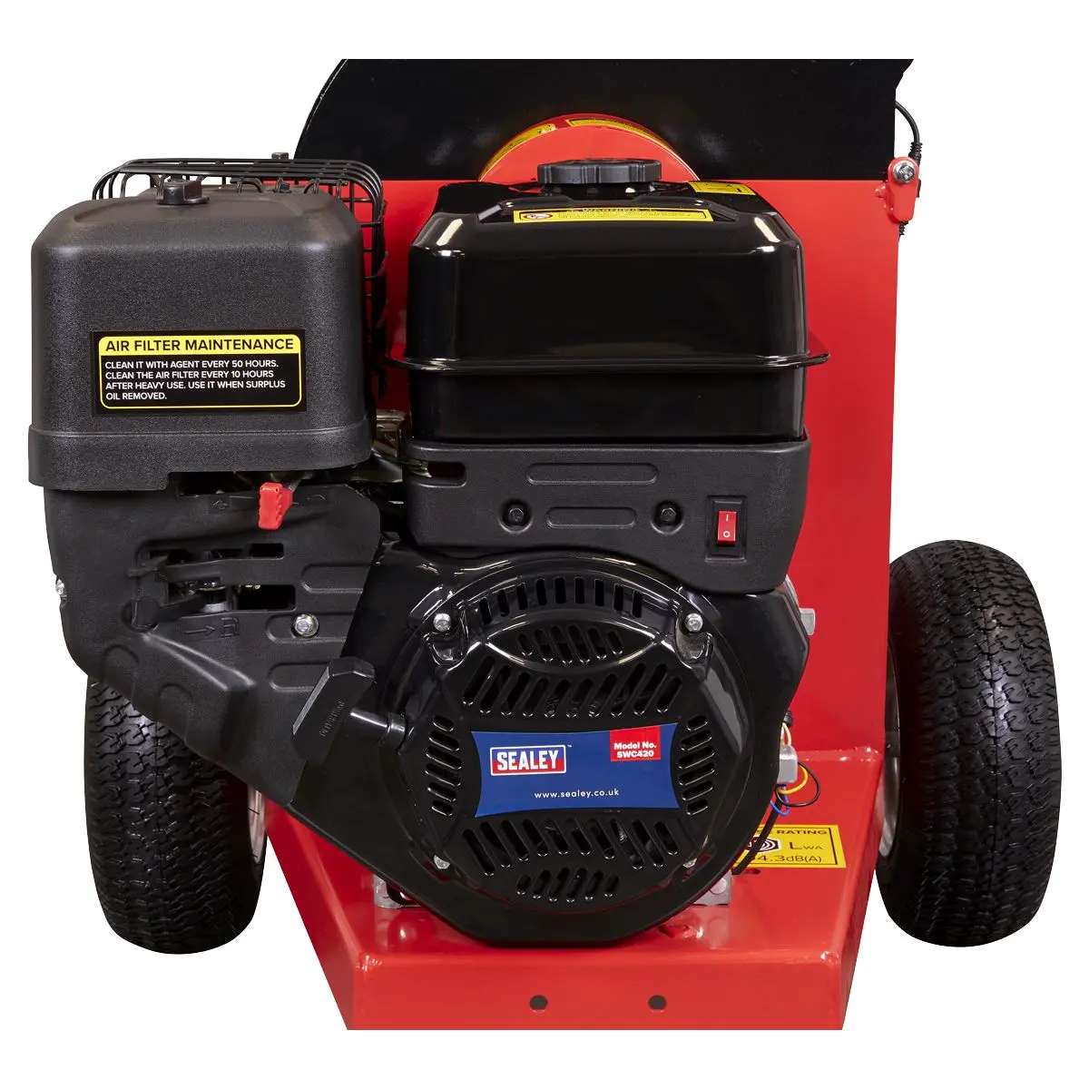 Sealey Wood Chipper 420cc 15hp 100mm Capacity - Image 3