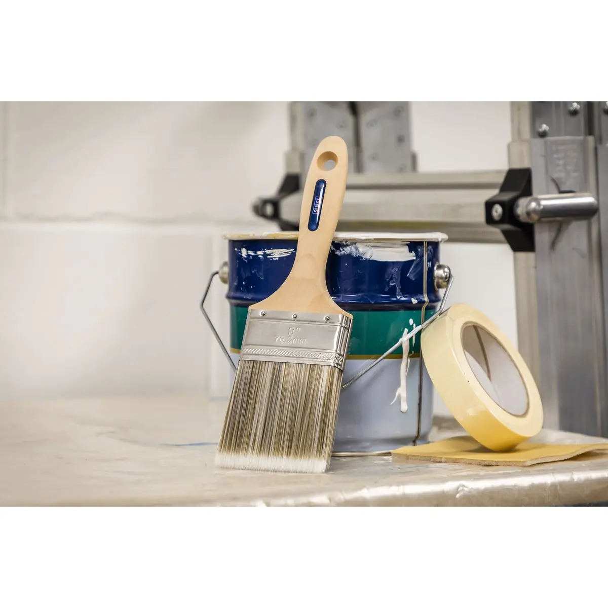 Sealey Wooden Handle Paint Brush 76mm - Image 2