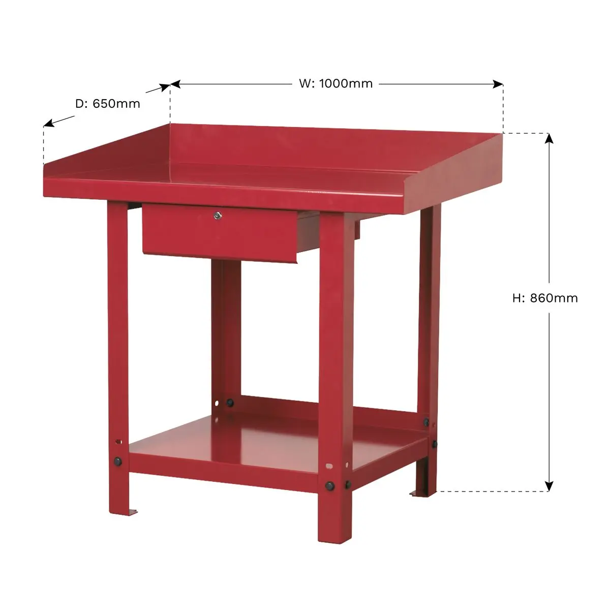 Sealey Workbench Steel 1m with 1 Drawer - Image 2