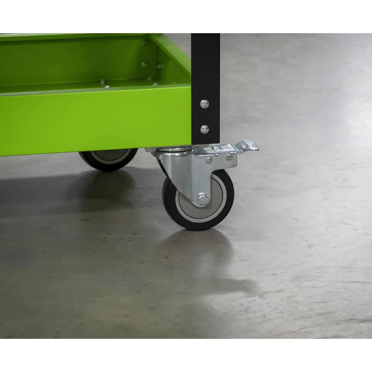 Sealey Superline Pro Workshop Trolley 3-Level Heavy-Duty - Hi-Vis Green - Image 2