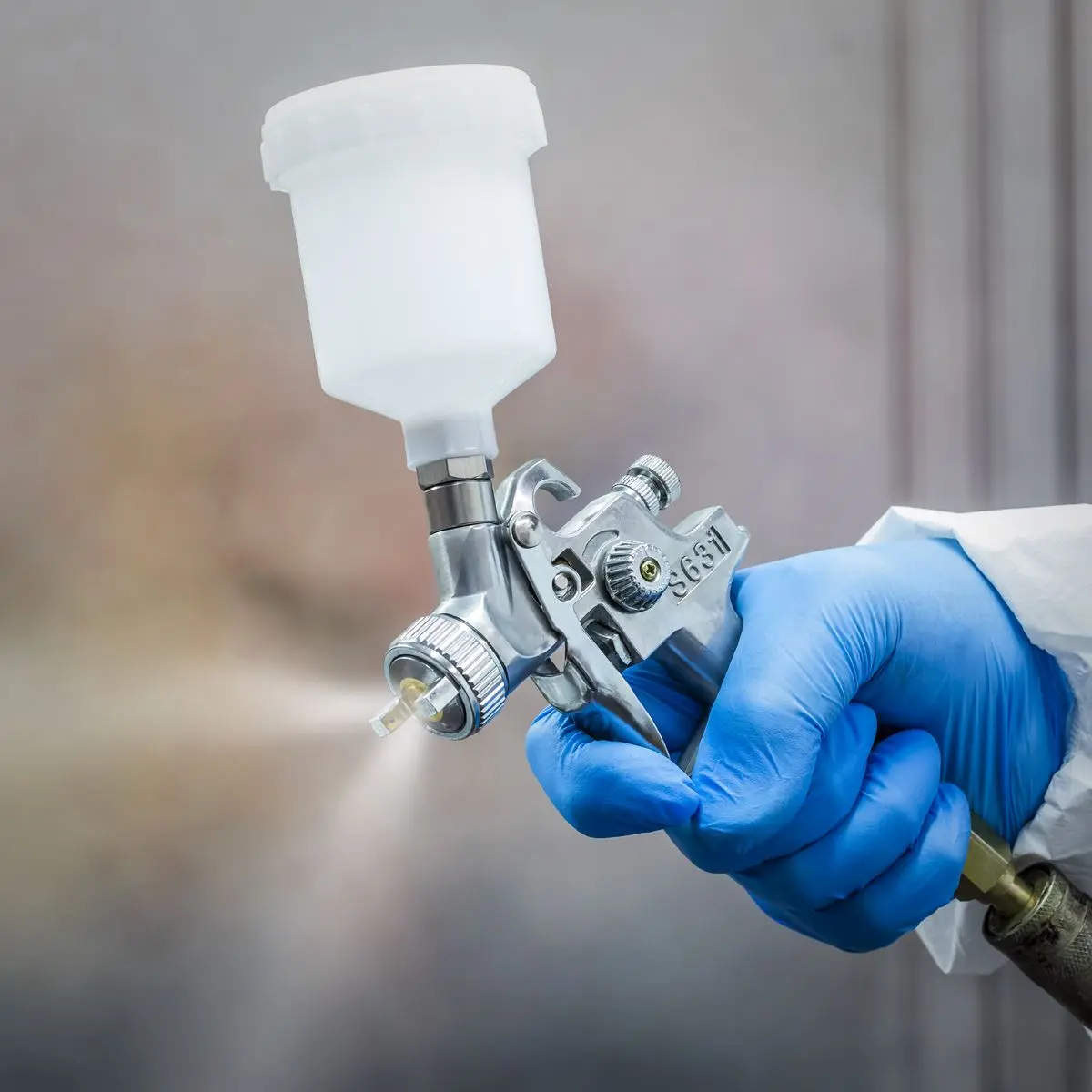 Siegen 1.0mm Set Up Gravity Feed Touch Up Spray Gun Paint Car Bodyshop Panel - Image 9