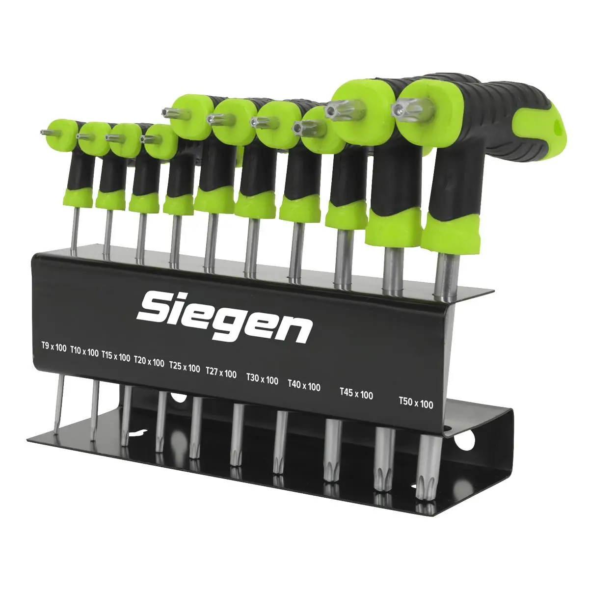 Siegen 10 Piece T-Handle Trx-Star Key Set T9-T50 in Metal Stand Torx Trx - Image 5