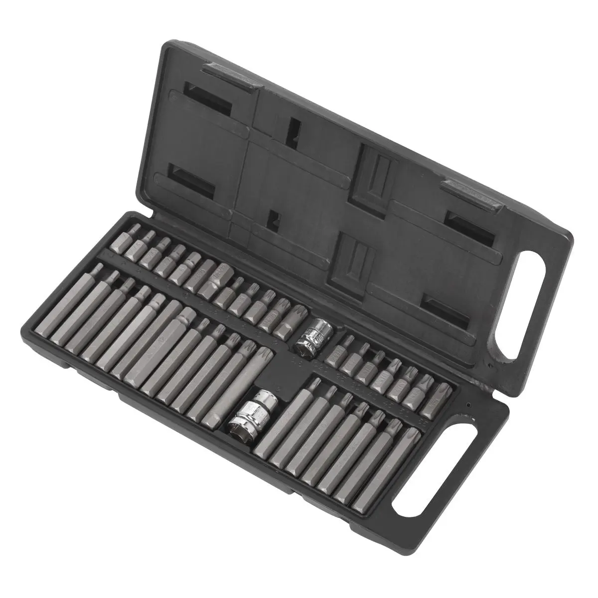 Siegen 40 Piece 3/8" and 1/2" Drive Trx-Star Hex Spline Bit Set in Case - Image 4