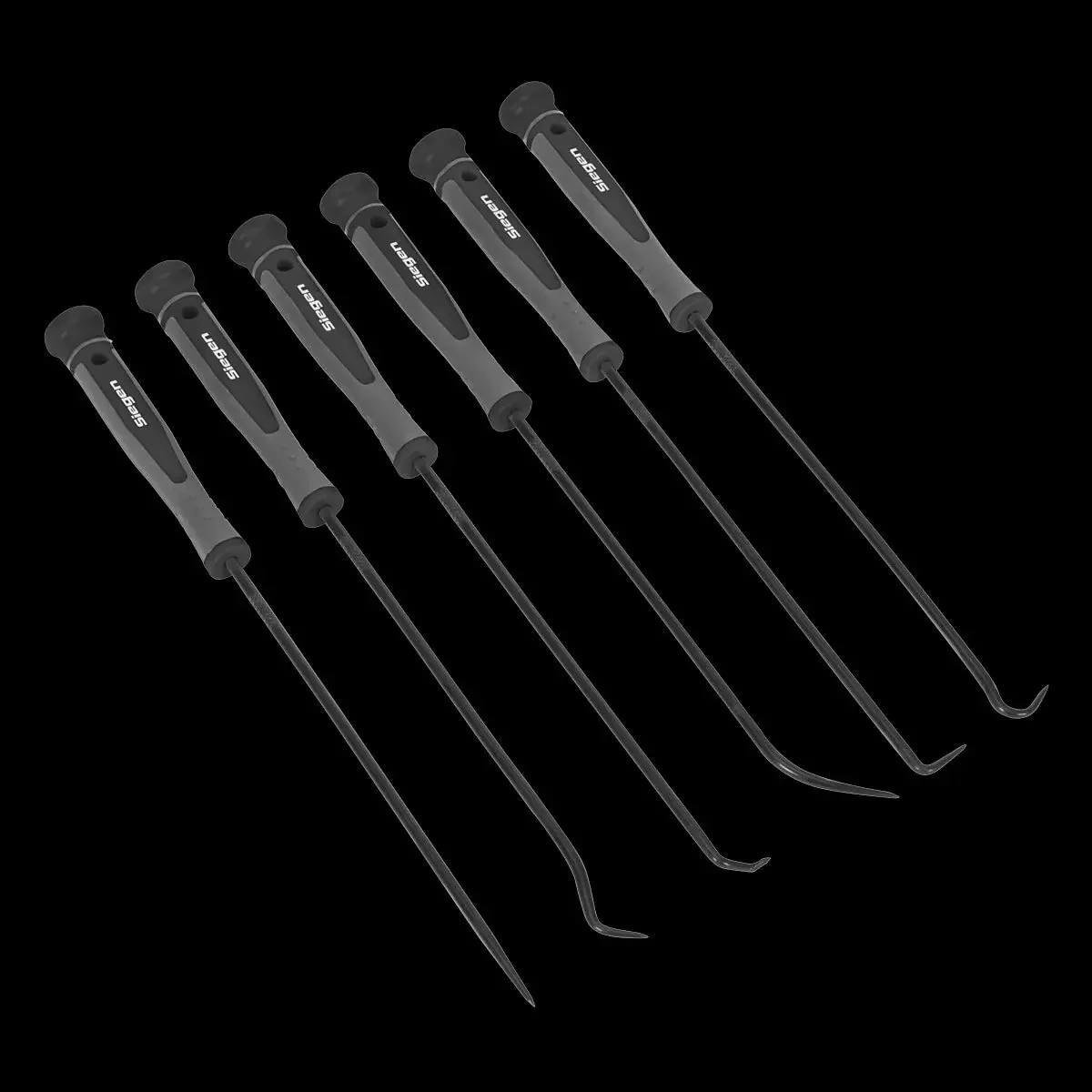 Siegen 6 Piece Extra Long Hook and Pick Set O-Ring Seal Remover Pin Clip Picking