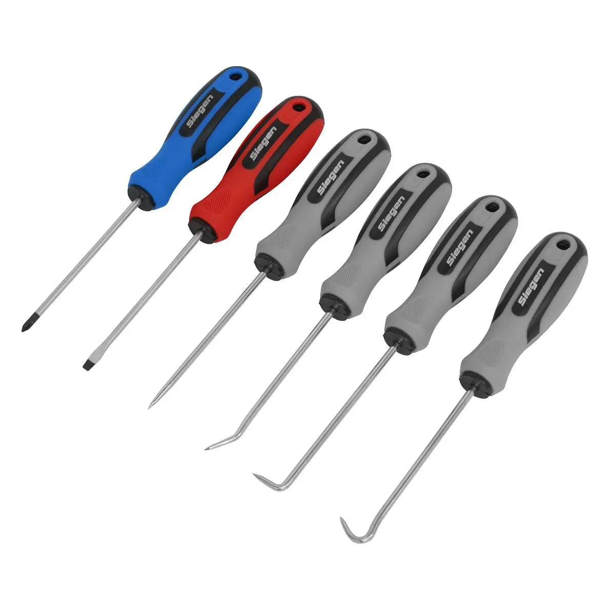Siegen 6 Piece Mini Pick and Screwdriver Set Cotter Pin O-Ring Seal Remover - Image 3