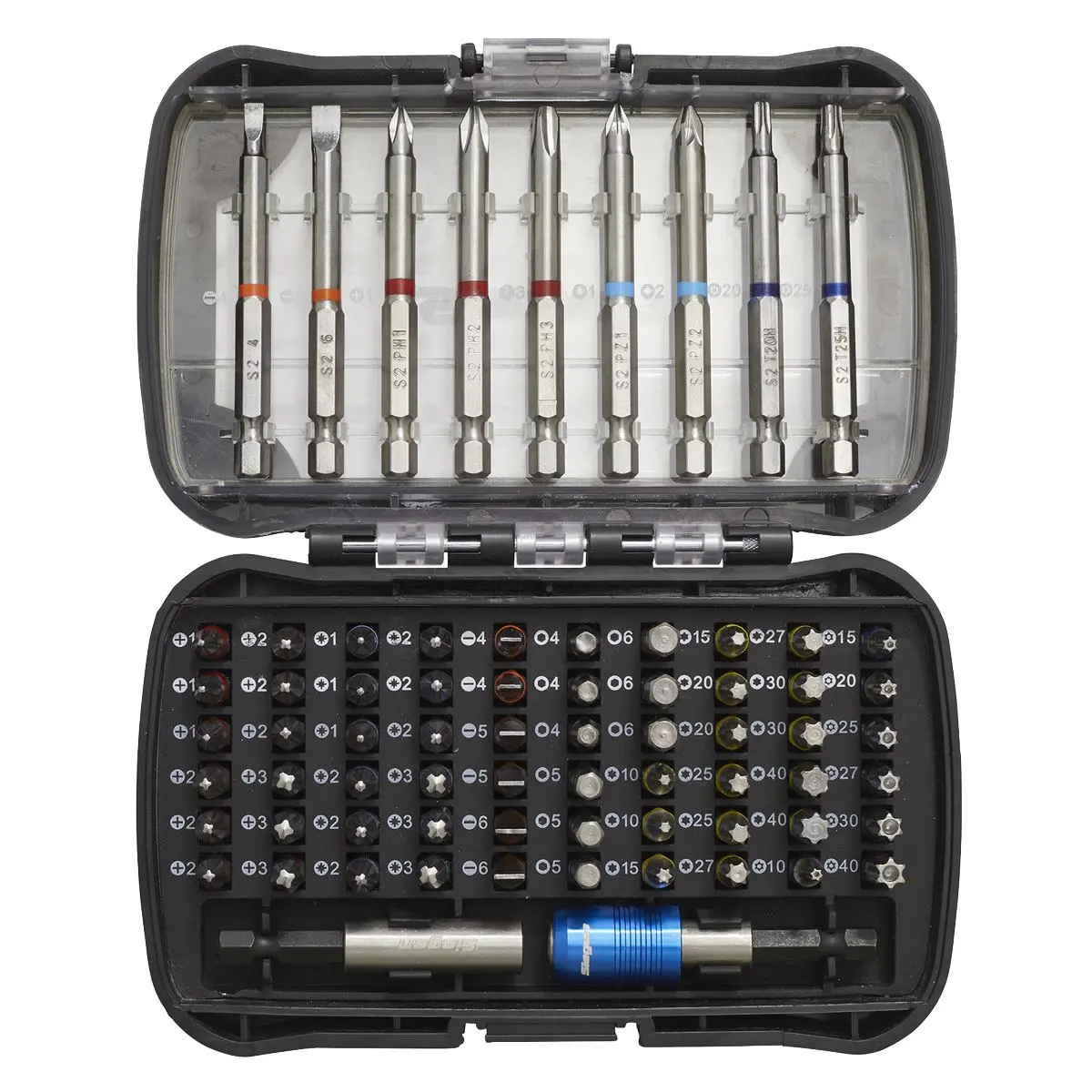 Siegen 71 Piece Colour Coded S2 Power Tool Screwdriver Bit Set Quick Release - Image 2