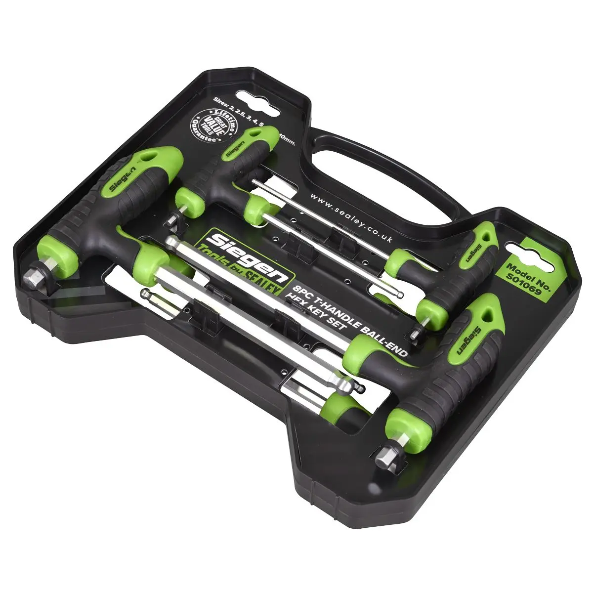 Siegen 8 Piece T-Handle Hex / Ball End Hex Key Set 2-10mm Wrench Allen Allan Alan - Image 5
