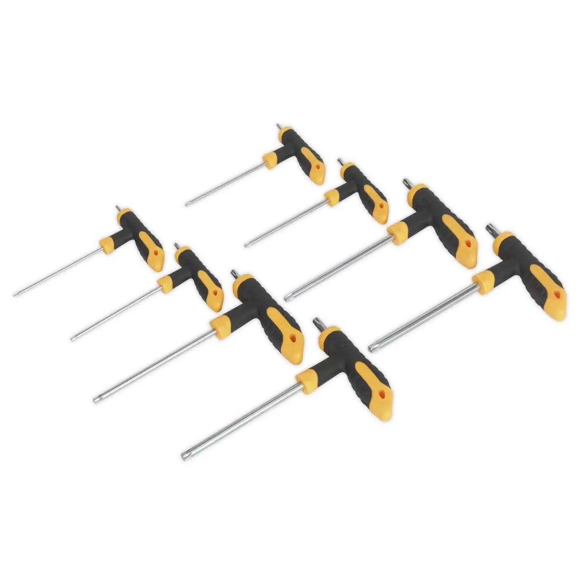 Siegen 8 Piece T-Handle Trx-Star / Trx-Star Security Key Set T10-T50 Comfort Grip