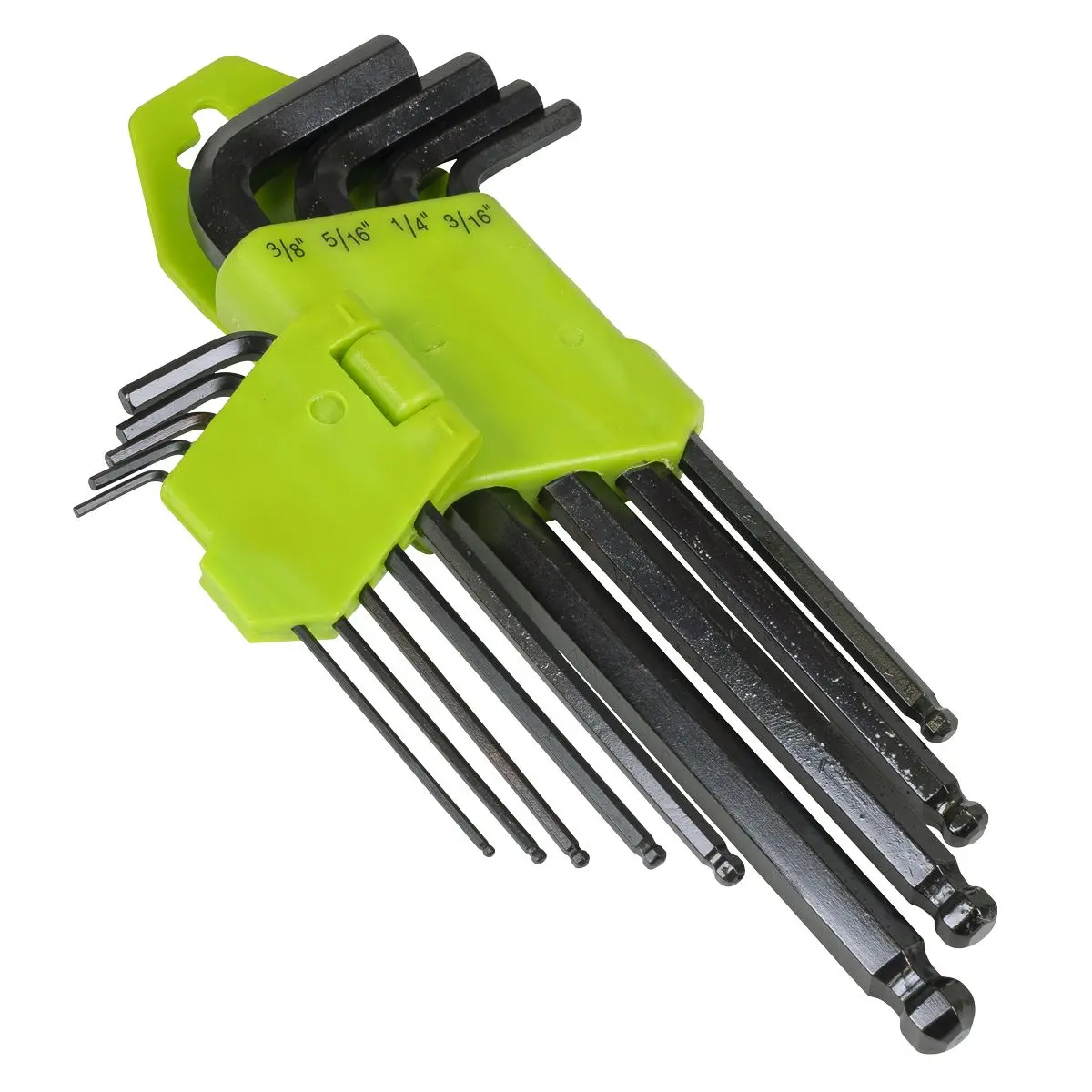 WRT Siegen Hex Key Set Ball-End Long Imperial Measurement Allen Work Tool 9pc - Image 5