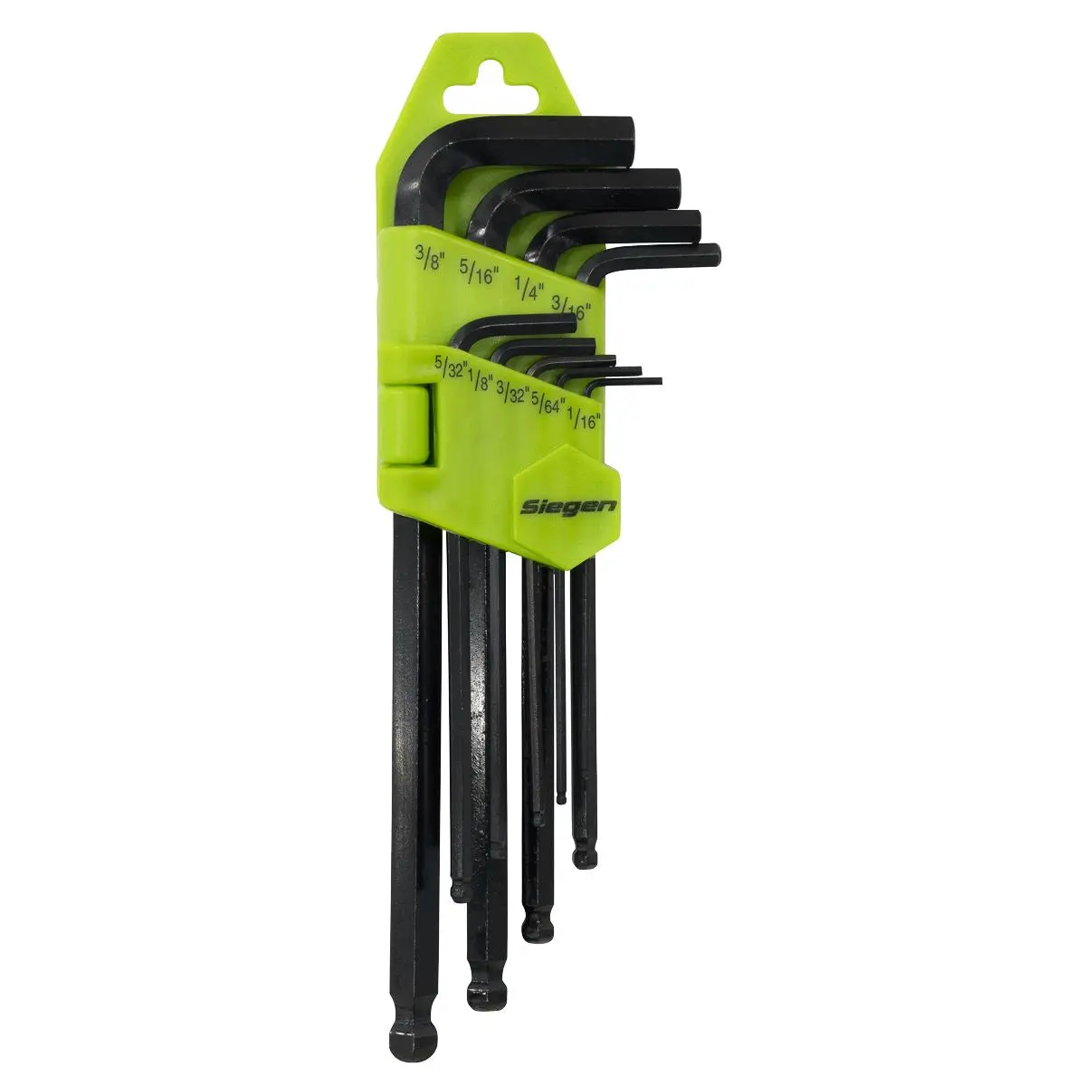 WRT Siegen Hex Key Set Ball-End Long Imperial Measurement Allen Work Tool 9pc - Image 6