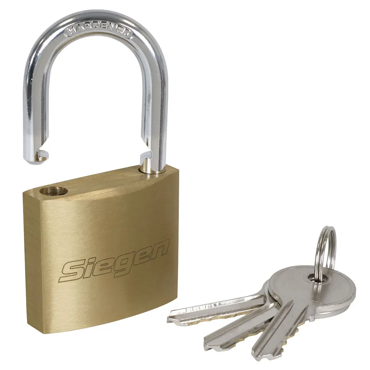 Siegen by Sealey Brass Body Padlock with Brass Cylinder Keyed Alike - Pack of 4 - Image 6