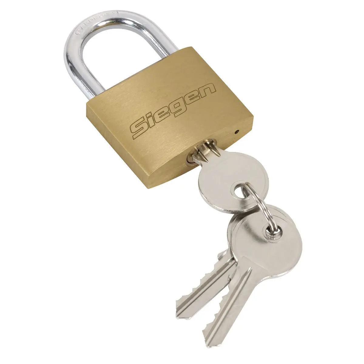 Siegen by Sealey Brass Body Padlock with Brass Cylinder Keyed Alike - Pack of 4 - Image 8