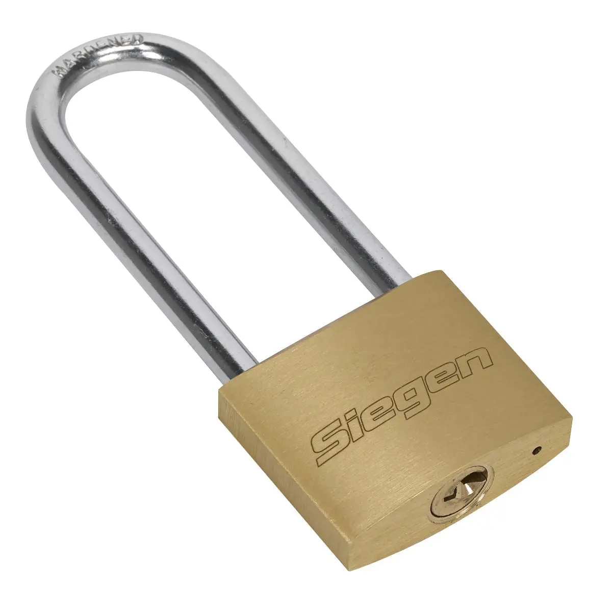 Siegen by Sealey Brass Body Padlock with Brass Cylinder Long Shackle 40mm - Image 9