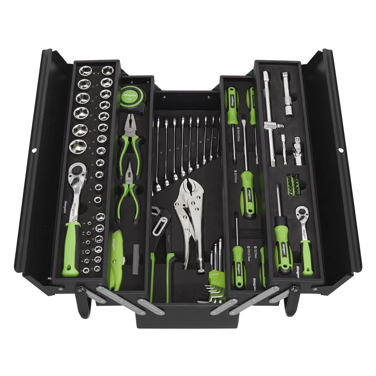 Siegen by Sealey Cantilever Toolbox with Tool Kit 86 Piece Sockets Spanners Screwdrivers - Image 4