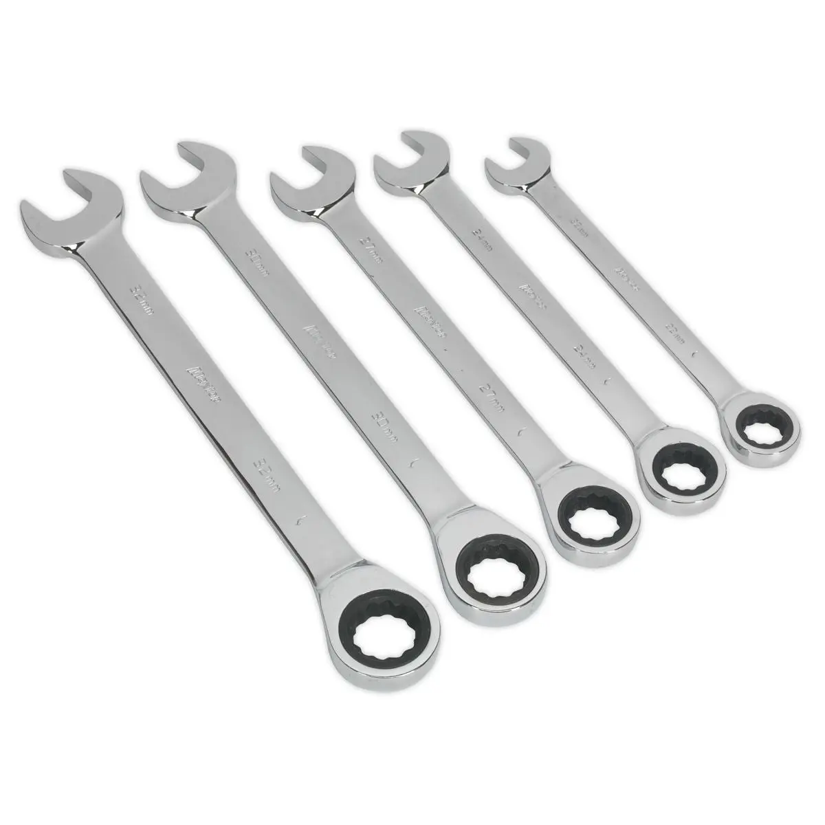 Siegen by Sealey Combination Ratchet Spanner Set 5pc Metric