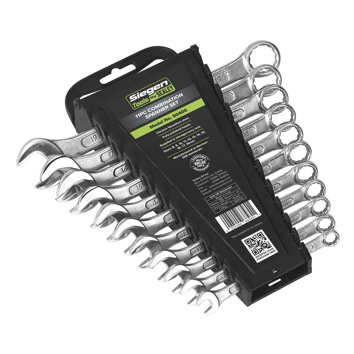 Siegen by Sealey Combination Spanner Set 11pc Metric