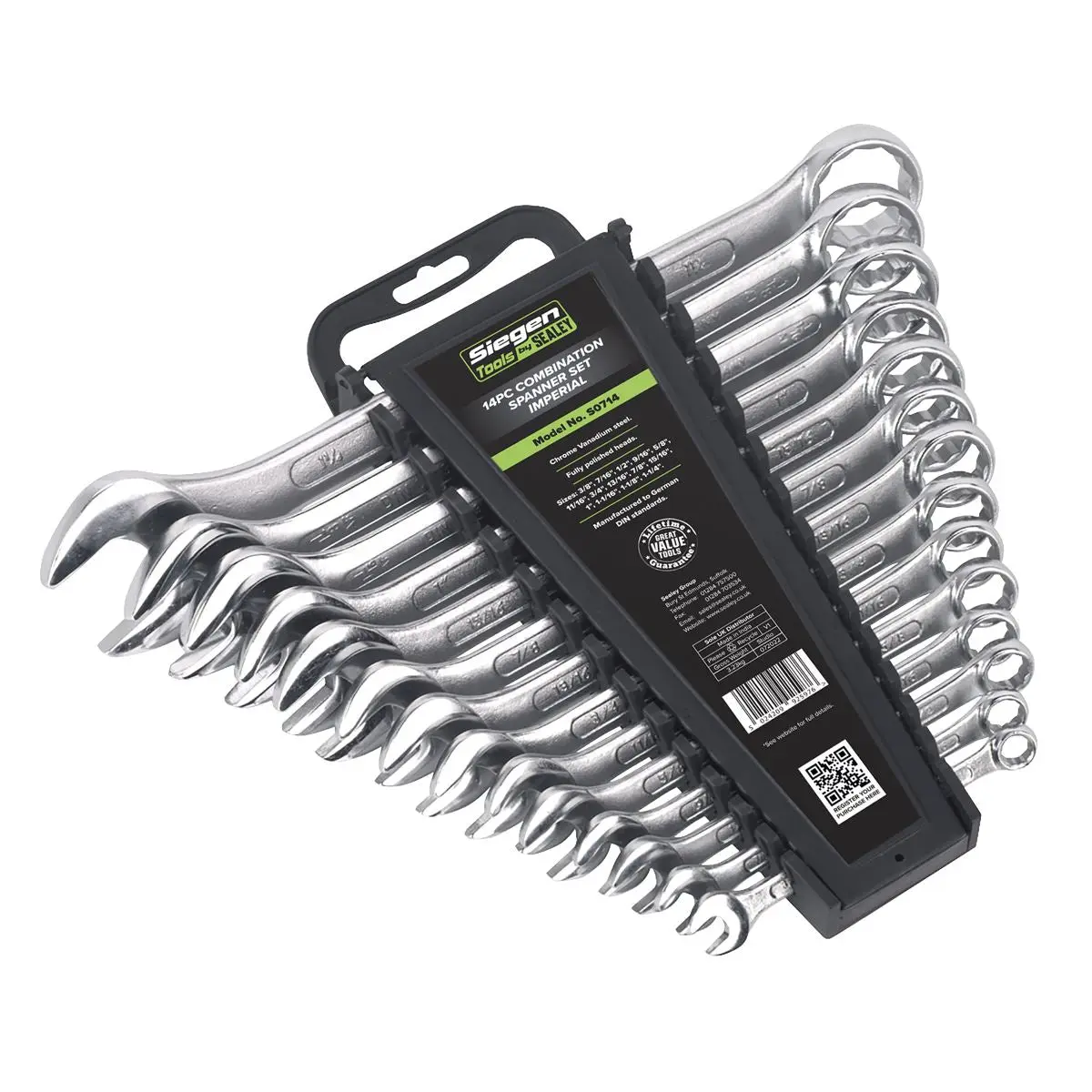 Siegen by Sealey Combination Spanner Set 14pc Imperial