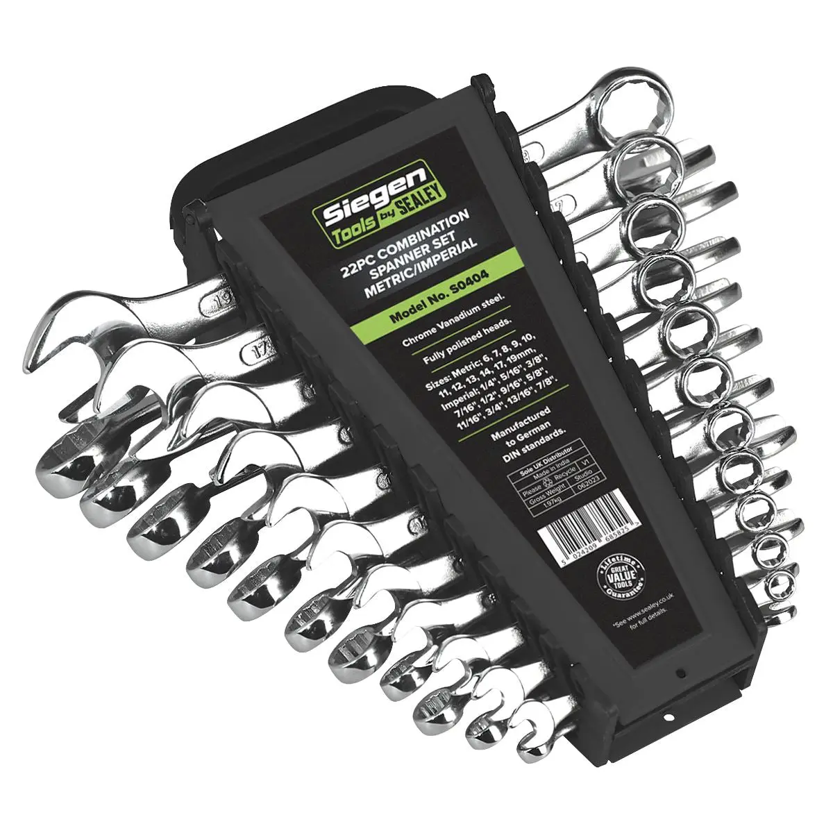 Siegen by Sealey Combination Spanner Set 22pc Metric/Imperial