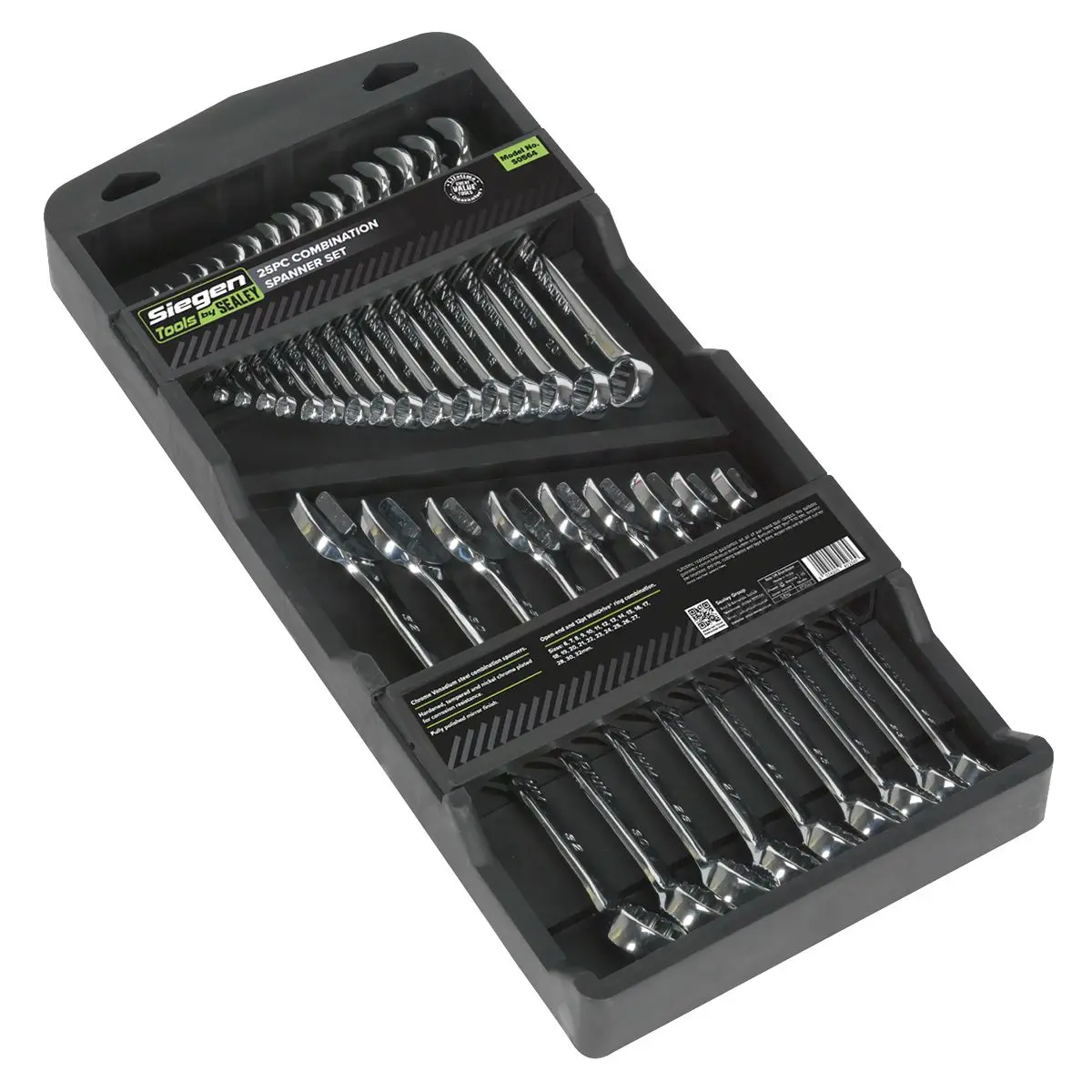 Siegen by Sealey Combination Spanner Set 25pc Metric - Image 2