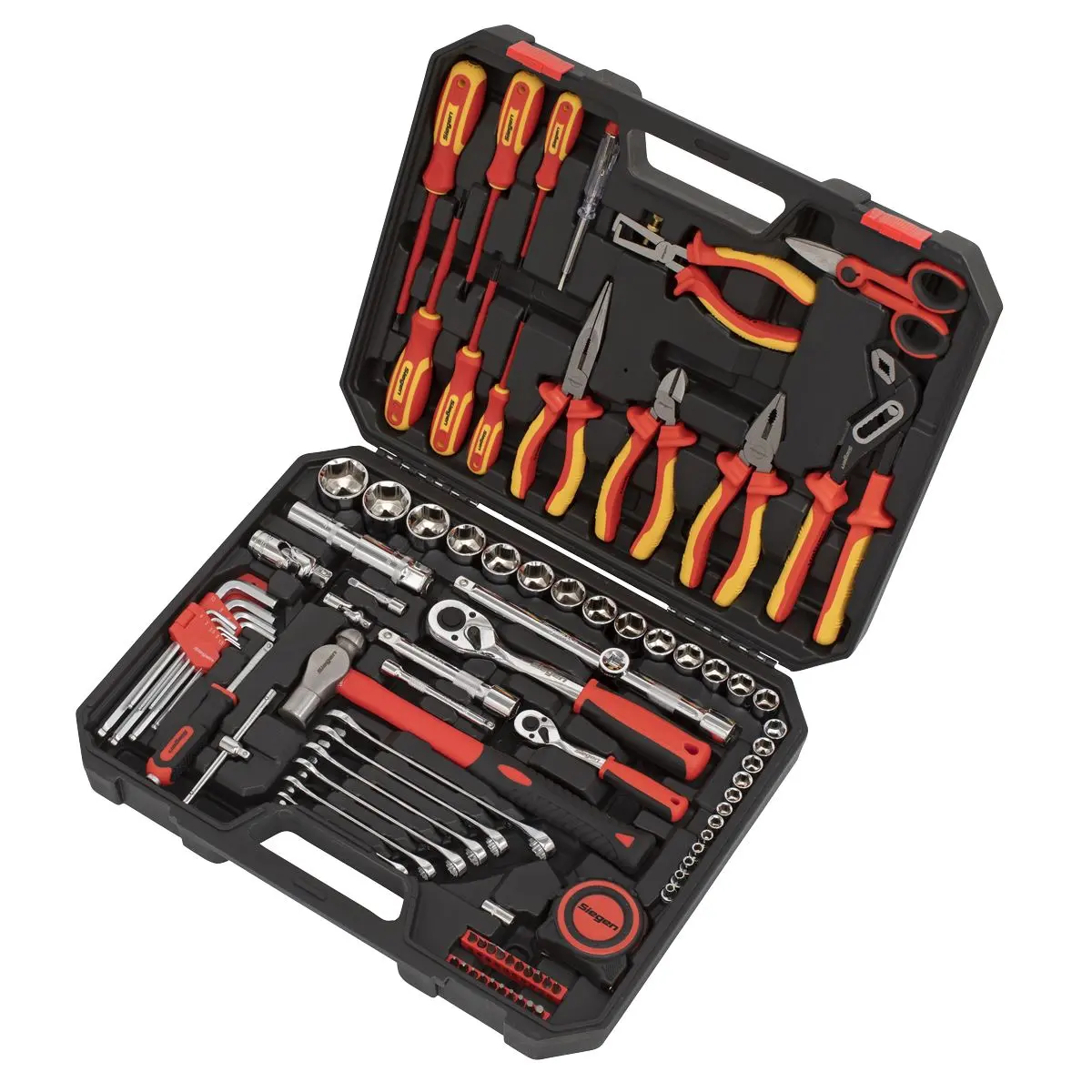 Siegen by Sealey Electrician's Tool Kit 90 Piece VDE Approved Pliers and Screwdrivers - Image 2